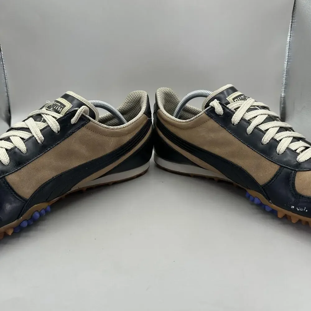 PUMA 5000 M Shoes Mens Size 11.5 Brown Black Suede Running Track Sneakers